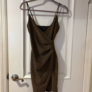 Elegant Bronze Glitter Dress- size S but is more like XS